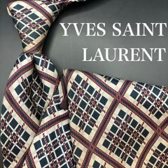 ☆【美品】 YVES SAINT LAURENT 格子柄 ネクタイ 汚れあり - メルカリ