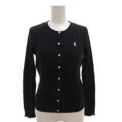ポロ ラルフローレン POLO RALPH LAUREN タグ付き カーディガン ニット ケーブル編み ダークネイビー 12-14 150cm /FF