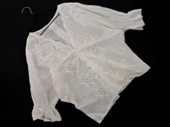 新品 LOWRYS FARM ローリーズファーム カットワーク ブラウス シャツ sizeL/白 ■◇ レディース