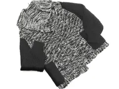 SLY スライ ミックス編み 切替 カーディガン sizeF/白ｘ黒 ◇■ レディース