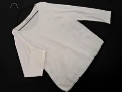 green label relaxing グリーンレーベルリラクシング ユナイテッドアローズ 切替 シフォン カットソー オフホワイト ■◇ レディース