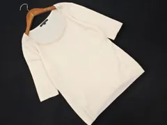 23区 ビジュー ラメ 五分袖 ニット セーター size38/オフホワイト ■◇ レディース