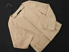 green label relaxing グリーンレーベルリラクシング ユナイテッドアローズ リネン混 ノーカラー ジャケット size38/ベージュ ■◇ レディース