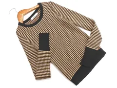 ZARA ザラ ニット セーター sizeS/黒ｘベージュ ◇■ レディース