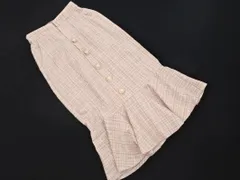 MIIA ミーア ツイード マーメイド スカート sizeF/白ｘピンク ◇■ レディース