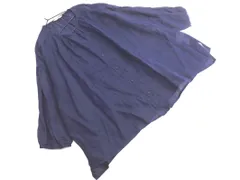 SM2 サマンサモスモス リネン100% ノーカラー ブラウス シャツ sizeF/紺 ■◇ レディース