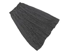 green label relaxing グリーンレーベルリラクシング ユナイテッドアローズ ドット ギャザー ロング スカート 黒 ■◇ レディース