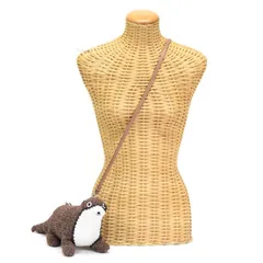 ロエベ LOEWE カワウソ オッター バッグ キャンバス / レザー ショルダーバッグ ウィリアム・ド・モーガン(William De Morgan) コレクション レディース ブラウン / ホワイト / ブラック 正規品 美品 中古 mbv06002