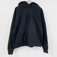 古着 used　Champion　チャンピオン　リバースウィーブ　スウェットパーカー/フーディー　単色タグ　復刻　黒　ブラック　Lサイズ【値引き交渉OK！】