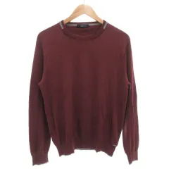 ゼニア スポーツ Zegna Sport ニット セーター 長袖 薄手 プルオーバー ロゴ刺繍 M 赤 レッド系 /GV