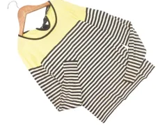 Max Mara マックスマーラ WEEKEND シルク混 ボーダー カットソー sizeM/白ｘ黒 ■◇ レディース