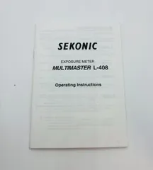 ★美品・送料無料★ セコニック SEKONIC L-408 露出計 使用説明書 #AL025/Y/KK ★のサムネイル