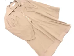 MICHEL KLEIN ミッシェルクラン ハーフボタン ブラウス シャツ size38/ベージュ ■◇ レディース