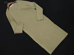 SENSE OF PLACE センスオブプレイス アーバンリサーチ Vネック リブ ニット ワンピース sizeF/ライトグリーン ■◇ レディース