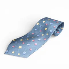 VESTMENT 美品 ネクタイ シルク ドット柄 グリーン系 k30000 0220