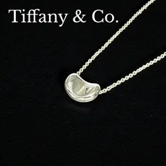 ティファニー ネックレス シルバー 箱付 美品 正規品  [Bean] [Chain Length] [Ref No.T12] Authentic TIFFANY&Co. Bean Necklace Silver 925 Polished Used Ex++