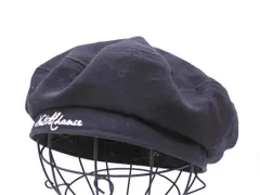 AZUL BY MOUSSY アズールバイマウジー リネン混 ベレー帽 キャップ sizeF/黒 ■◇ レディース