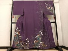 名古屋帯 御所解 紬 紫 新品 未仕立て お仕立て込み - メルカリ