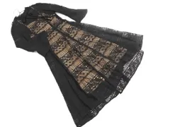 snidel スナイデル 総レース ベルスリーブ ワンピース size1/黒 ■◇ レディース