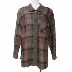 Gracia COLLECTION 美品 チェック ジャケット 上着 ウール 背抜き M ブラウン系 X