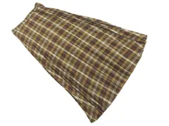 SM2 サマンサモスモス チェック プリーツ スカート sizeF/カーキxブラウン ■◇ レディース