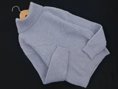 simplicite シンプリシテェ ウール混 タートルネック ニット セーター 青 ◇■ レディース