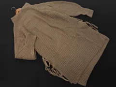 Kastane カスタネ ウール混 サイドリボン モックネック ロング ニット セーター sizeF/グレージュ ◇■ レディース