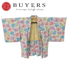 【中古】 羽織 正絹 クリーム系 マルチカラー しつけ糸あり お洒落 和装 呉服 和服 きもの レディース 女性