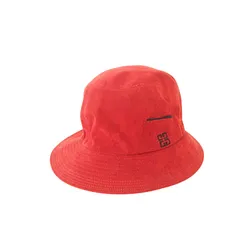 ジバンシィ GIVENCHY スエード バケットハット エクセーヌ素材 ワンポイント 帽子 57.5㎝ 赤 レッド