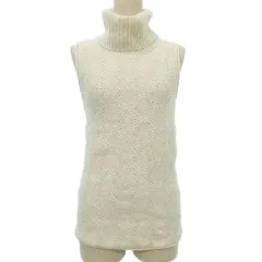 ワークフォーホリデイユナイテッドアローズ WORK FOR HOLIDAY UNITED ARROWS ノースリーブ ニット カットソー タートルネック ウール F オフホワイト ■YHS10