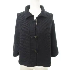 VINANTE ヴィナンテ ニット カーディガン 無地 薄手 フリーサイズ 紺 ネイビー ■GY61