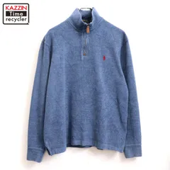 00s RALPH LAUREN ハーフジップ コットン ニットセーター メンズ 表記Sサイズ