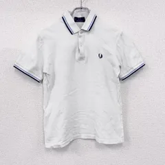古着 used　FRED PERRY　フレッドペリー　半袖ポロシャツ　刺繍ロゴ　白　ホワイト　XSサイズ【値引き交渉OK！】