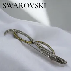 SWAROVSKI スワロフスキー　 クリスタルブローチ シルバー×ゴールド　銀×金　レディース