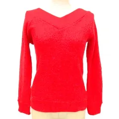 セシルマクビー CECIL McBEE Vネック ニット セーター F 赤 レッド A1117