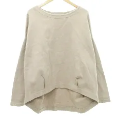 アーバンリサーチ ドアーズ URBAN RESEARCH DOORS ヘムライン カットソー 長袖 プルオーバー ワンサイズ モカベージュ ■GY61