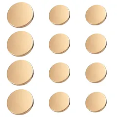 金ボタン 12個セット ボタン 補修 アクセサリー ゴ－ルド色 カフス スーツ ジャケット用 裁縫用 ハンドメイドー (マットゴールド，15+23mm)