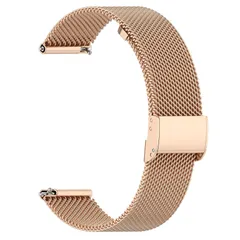 [AGUPERFIT] 時計バンド 20mm 22mm 通気性 柔らかい ステンレスメッシュ クイックリリース ベルト 普通時計とスマートウォッチに対応 (20mm ローズゴールド)