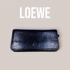 ロエベ 長財布 ラウンドファスナー  ブラック レザー 本革 メンズ