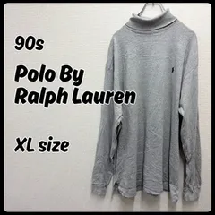 90s Polo By Ralph Lauren トップス ハイネック USA製 グレー メンズ 古着 XLサイズ ポロバイラルフローレン