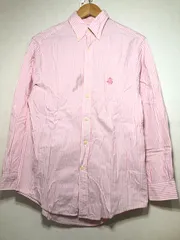 702002 BROOKS BROTHERS 346 長袖 ボタンダウン ストライプ シャツ S ブルックスブラザーズ