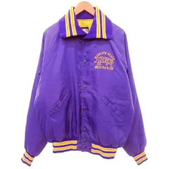 BUTWIN 80s MAVERICK ナイロン スタジャン ジャケット ブルゾン 裏地キルティング M パープル A0625