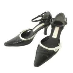 ダイアナ DIANA ポインテッドトゥ ヒール パンプス 日本製 21.5㎝ 黒 ブラック ■YHS3