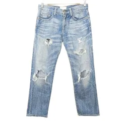 カレントエリオット CURRENT ELLIOTT ダメージ デニム パンツ ストレッチ ジーンズ 23 青 ブルー ■YHS11