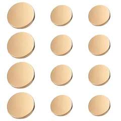 金ボタン 12個セット ボタン 補修 アクセサリー ゴ－ルド色 カフス スーツ ジャケット用 裁縫用 ハンドメイドー (マットゴールド，15+23mm)