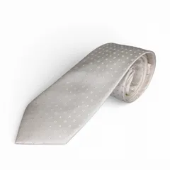 オリヒカ ORIHICA 美品 ネクタイ シルク フォーマル 冠婚葬祭 ホワイト k29920 0220