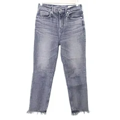 アッパーハイツ upper hights デニム パンツ カットオフ USED加工 22 XS相当 グレー ■YHS3 