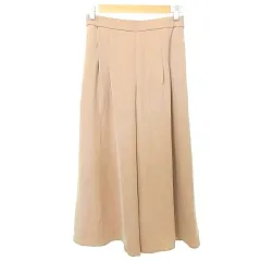 プラステ PLST ワイド パンツ ウエストゴム M 無地 ベージュ■YHS7 A1107