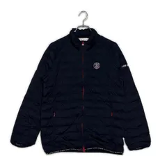 中古 メンズ アンパスィ and per se フルジップアウター M 紺 ネイビー 中綿 ダブルジップ