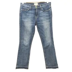 カレントエリオット CURRENT ELLIOTT アンクルカット デニム パンツ テーパード ジーンズ 27 青 ブルー ■YHS8